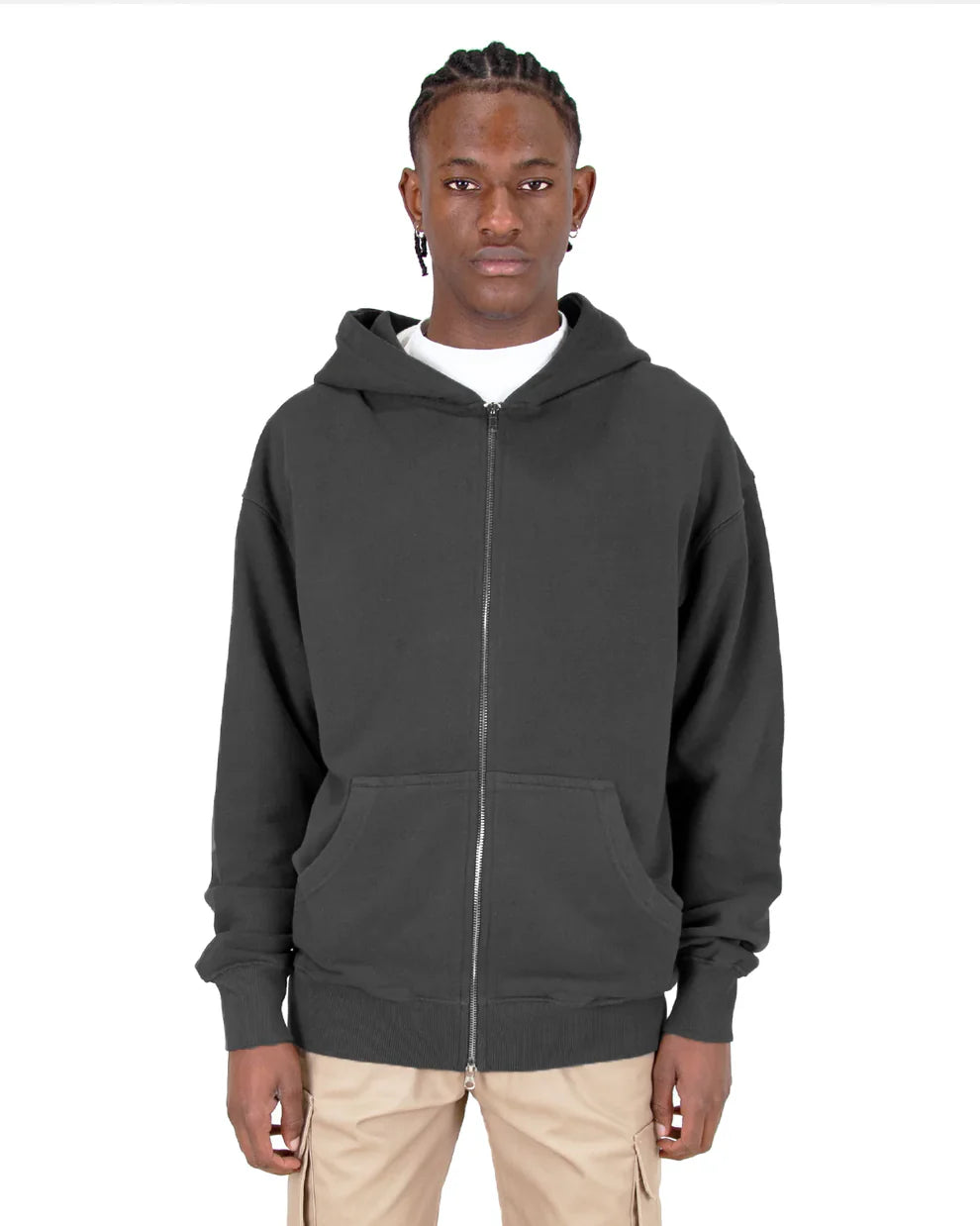 Custom Grey Double Zip