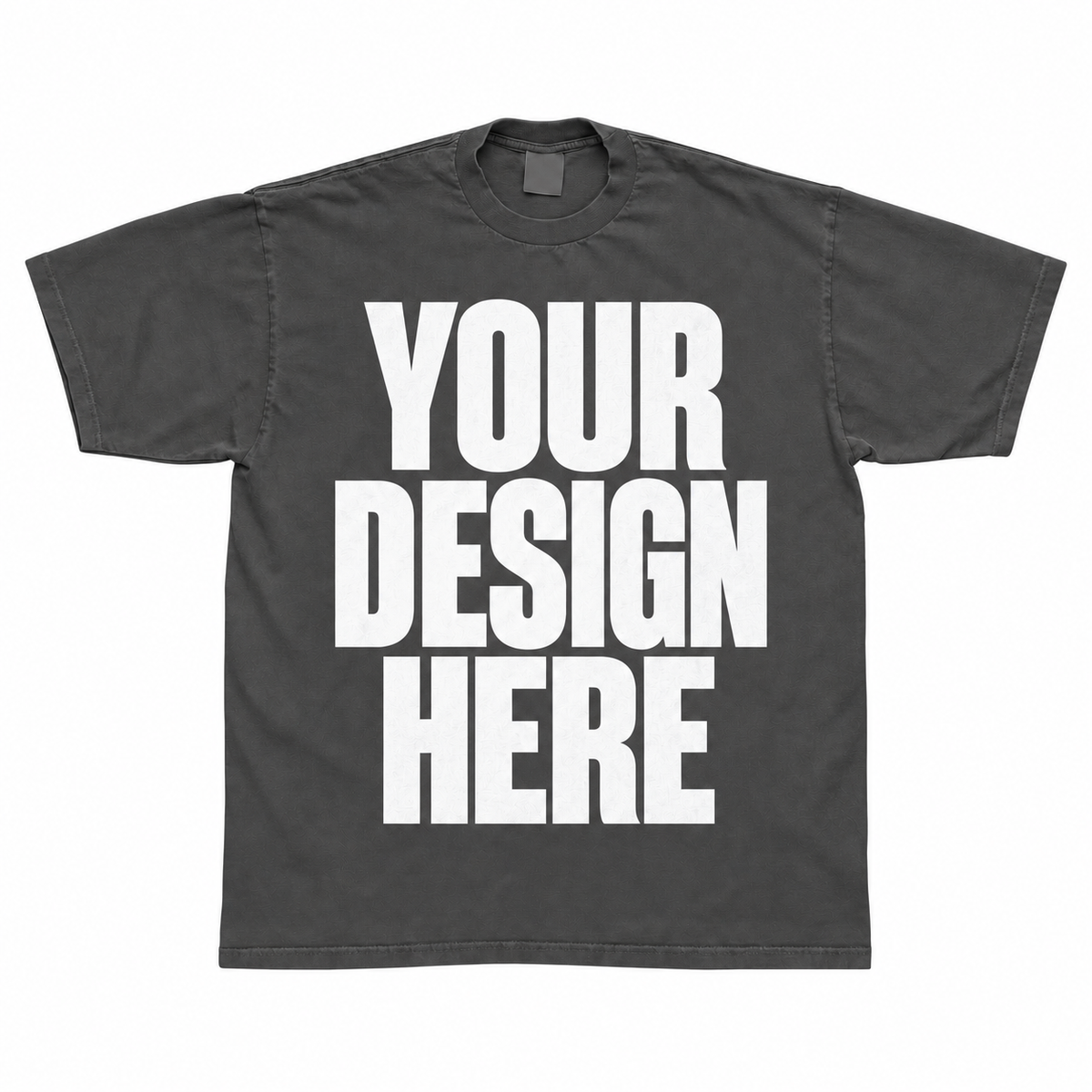 Custom Charcoal Beefy Tee — Your Design Here