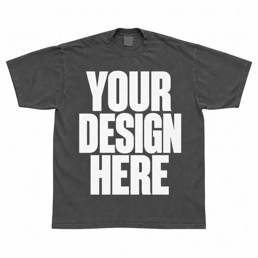 Custom Charcoal Beefy Tee — Your Design Here