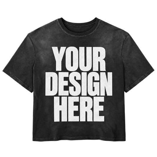 Custom Black Vintage Tee — Your Design Here