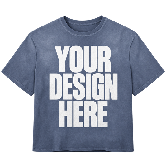 Custom Blue Vintage Tee — Your Design Here