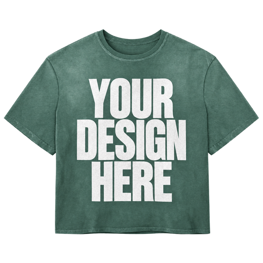 Custom Green Vintage Tee — Your Design Here