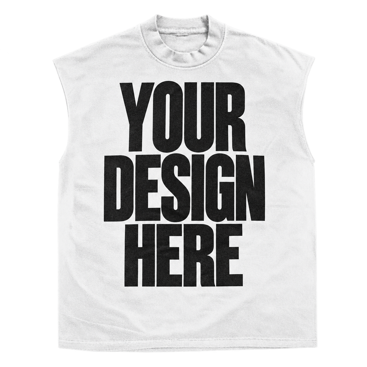 Custom White Sleeveless Tee — Your Design Here