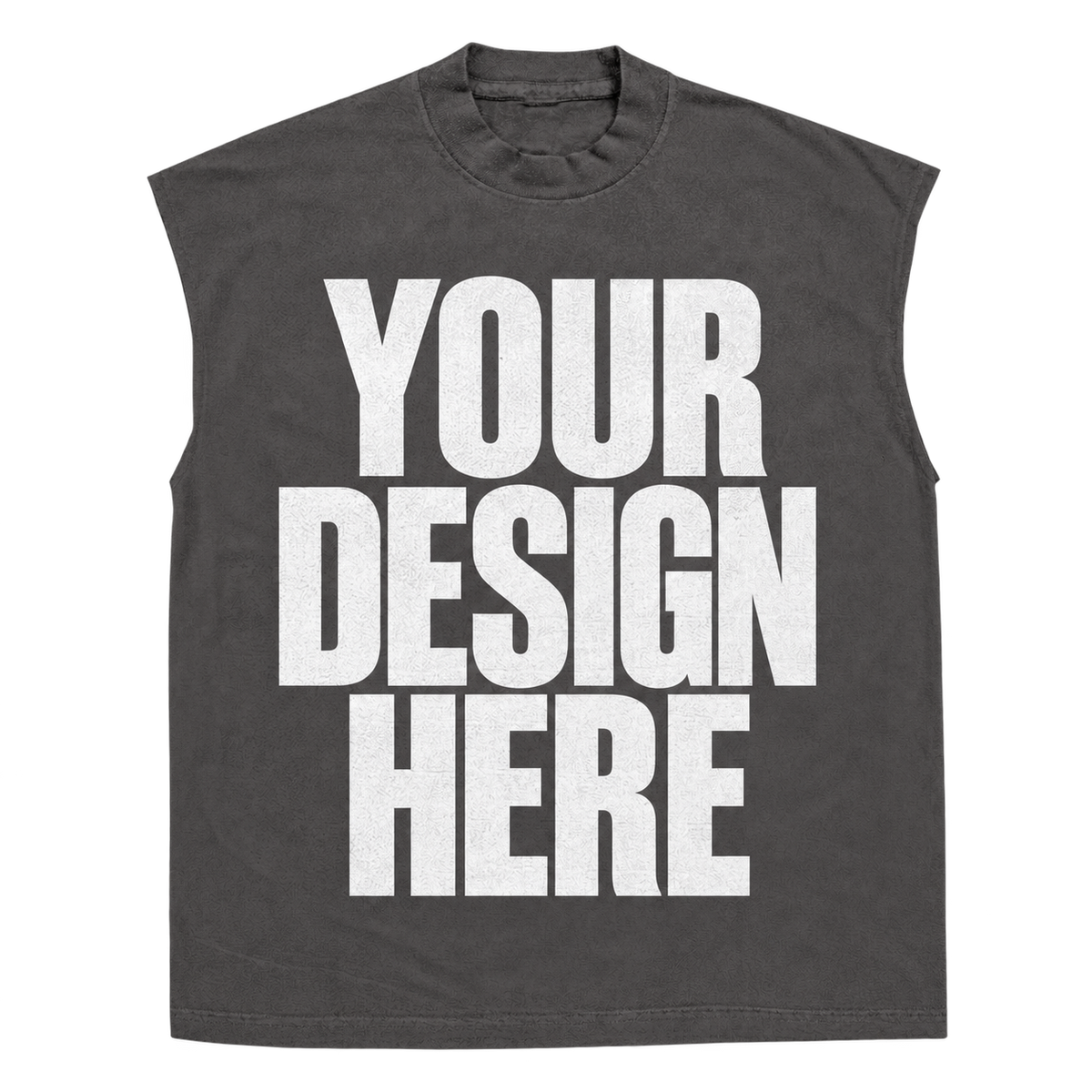 Custom Grey Sleeveless Tee — Your Design Here