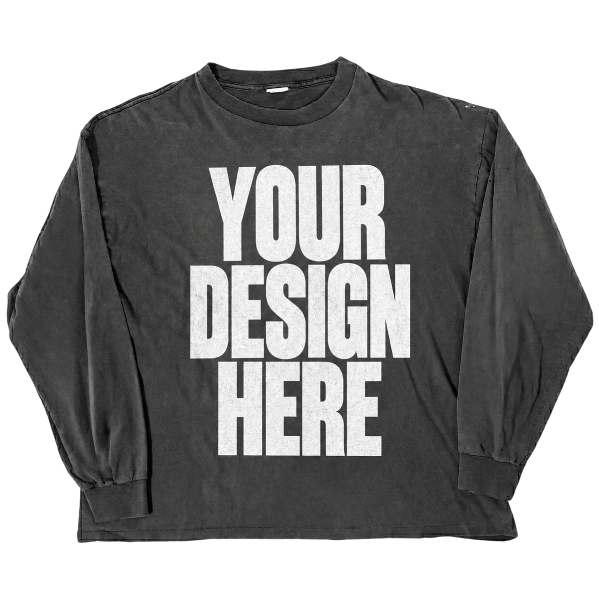 Custom Black Vintage Long Sleeve — Your Design Here