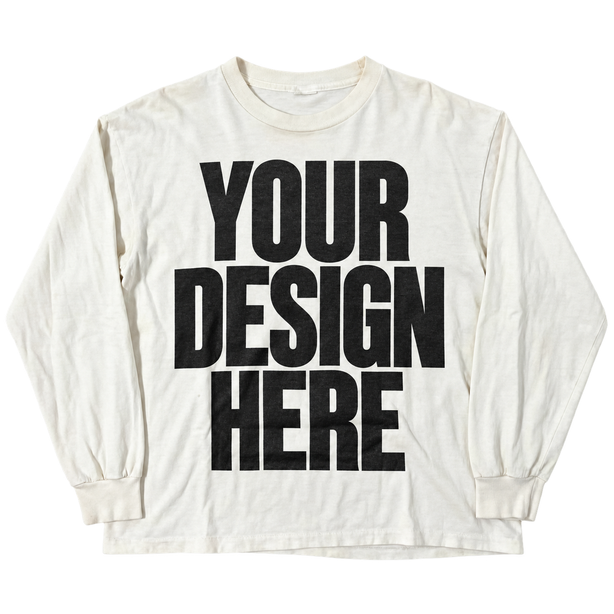 Custom White Vintage Long Sleeve — Your Design Here