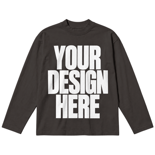 Custom Off Black Baggy Long Sleeve — Your Design Here