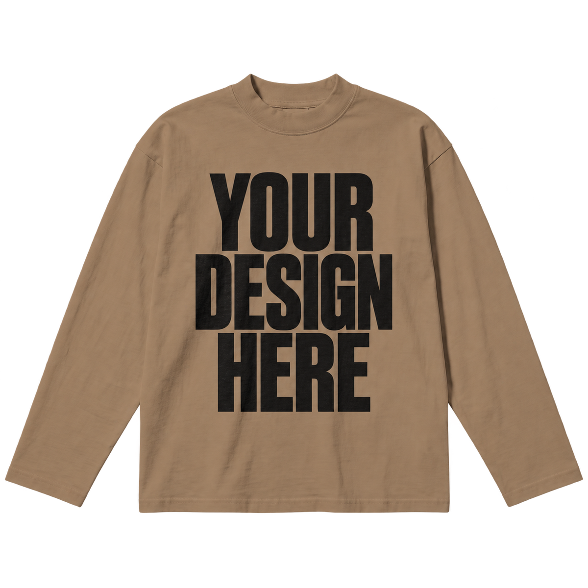 Custom Latte Baggy Long Sleeve — Your Design Here