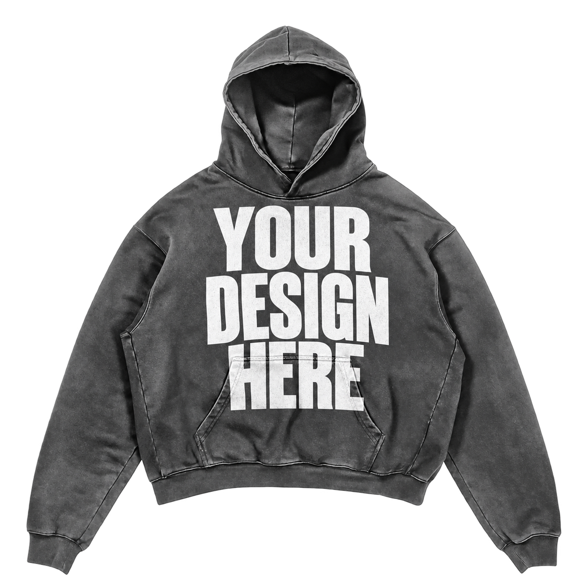 Custom Grey Premium Hoodie — Your Design Here