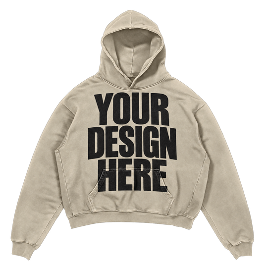 Custom Sand Premium Hoodie — Your Design Here
