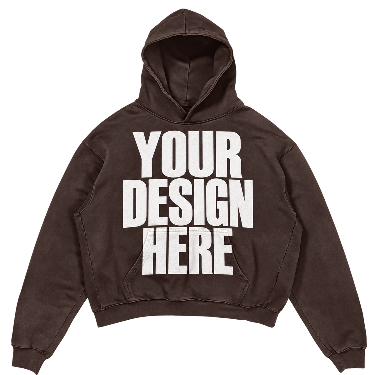 Custom Brown Premium Hoodie — Your Design Here