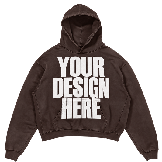 Custom Brown Premium Hoodie — Your Design Here