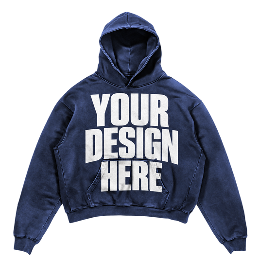 Custom Blue Premium Hoodie — Your Design Here