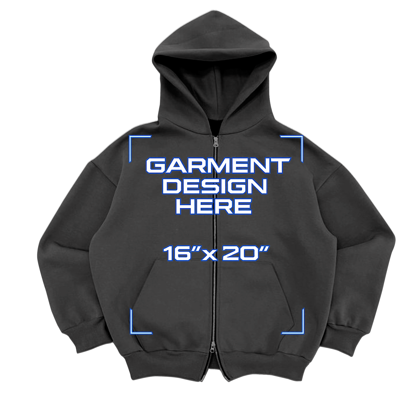 Custom Grey Double Zip