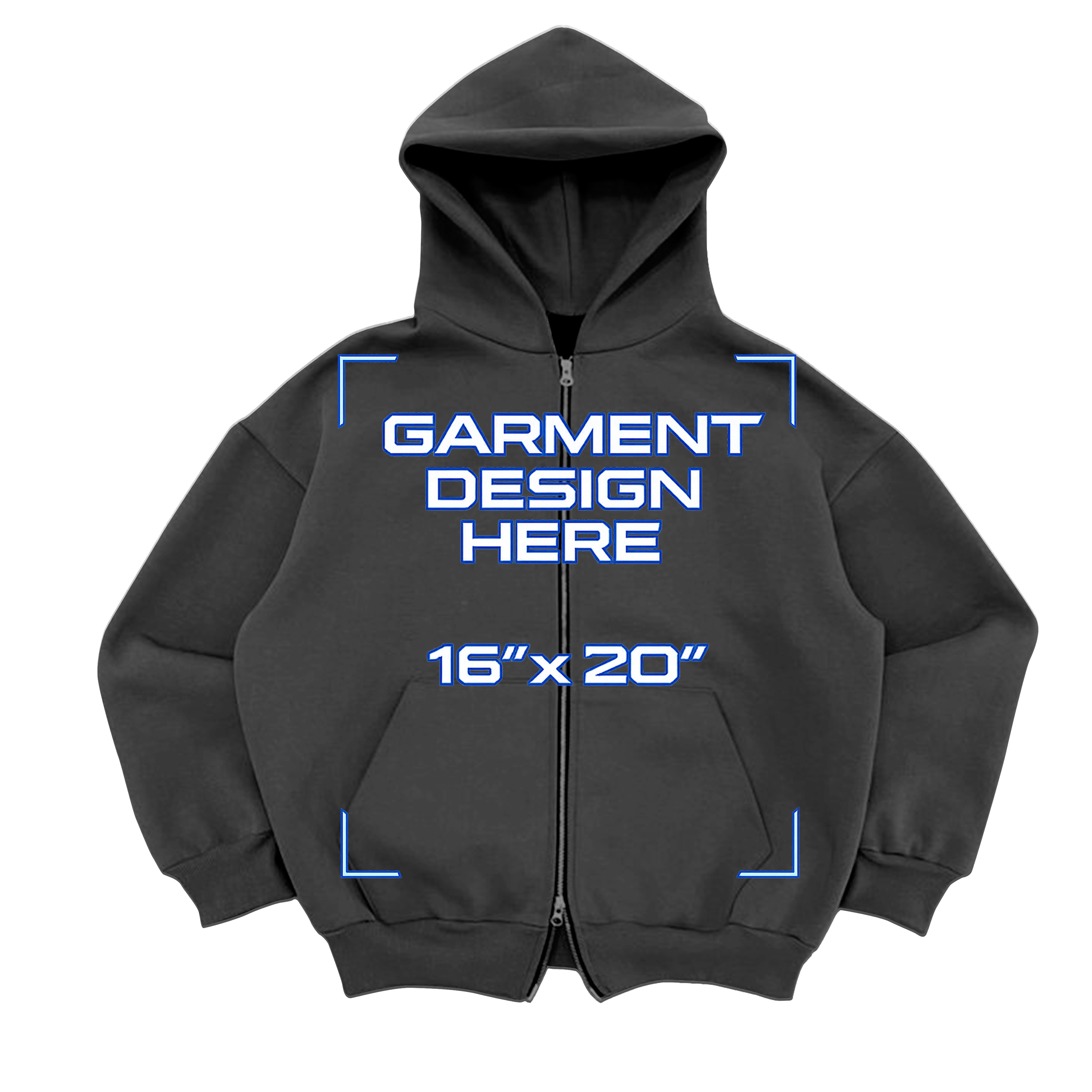 Custom Grey Double Zip