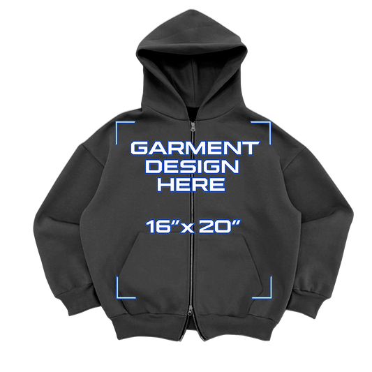 Custom Grey Double Zip
