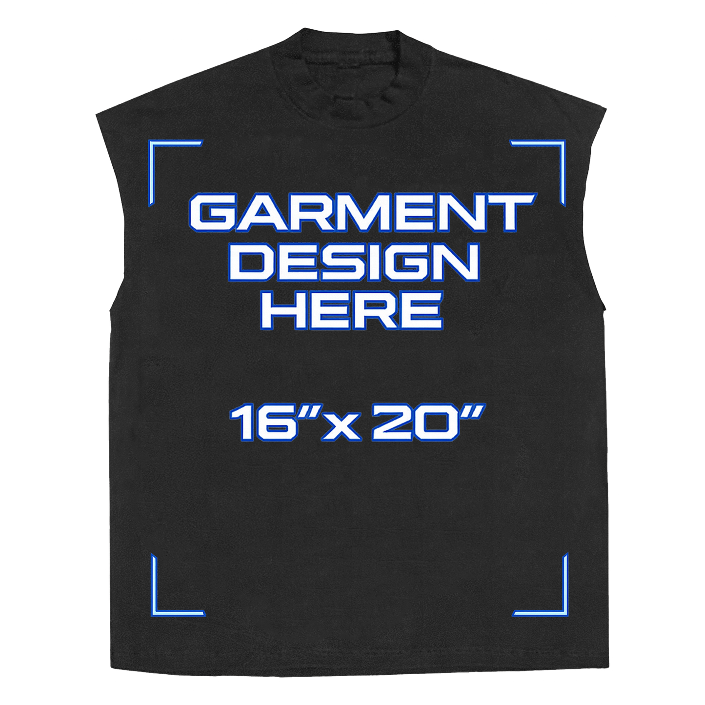 Custom Black Sleeveless Tee