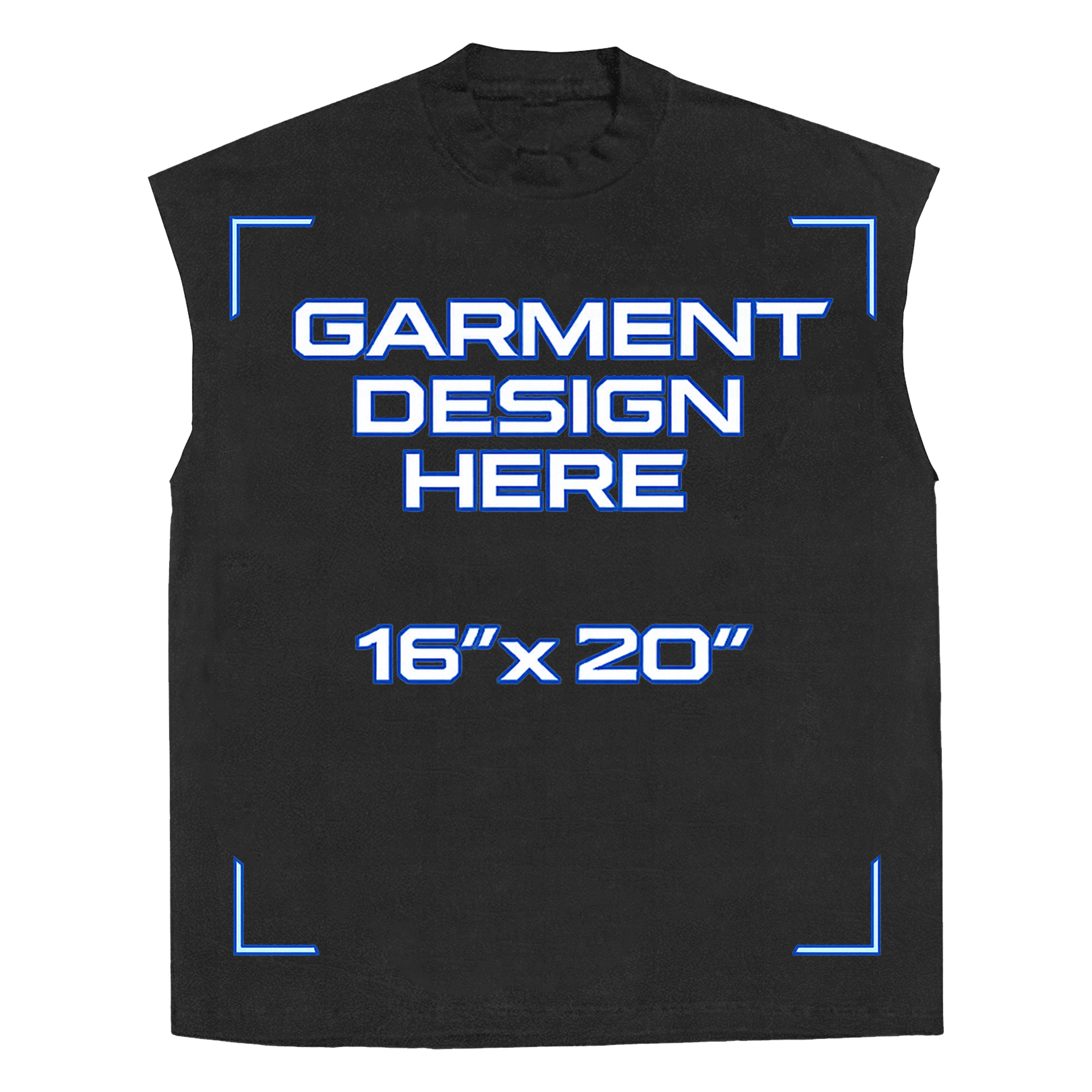 Custom Black Sleeveless Tee