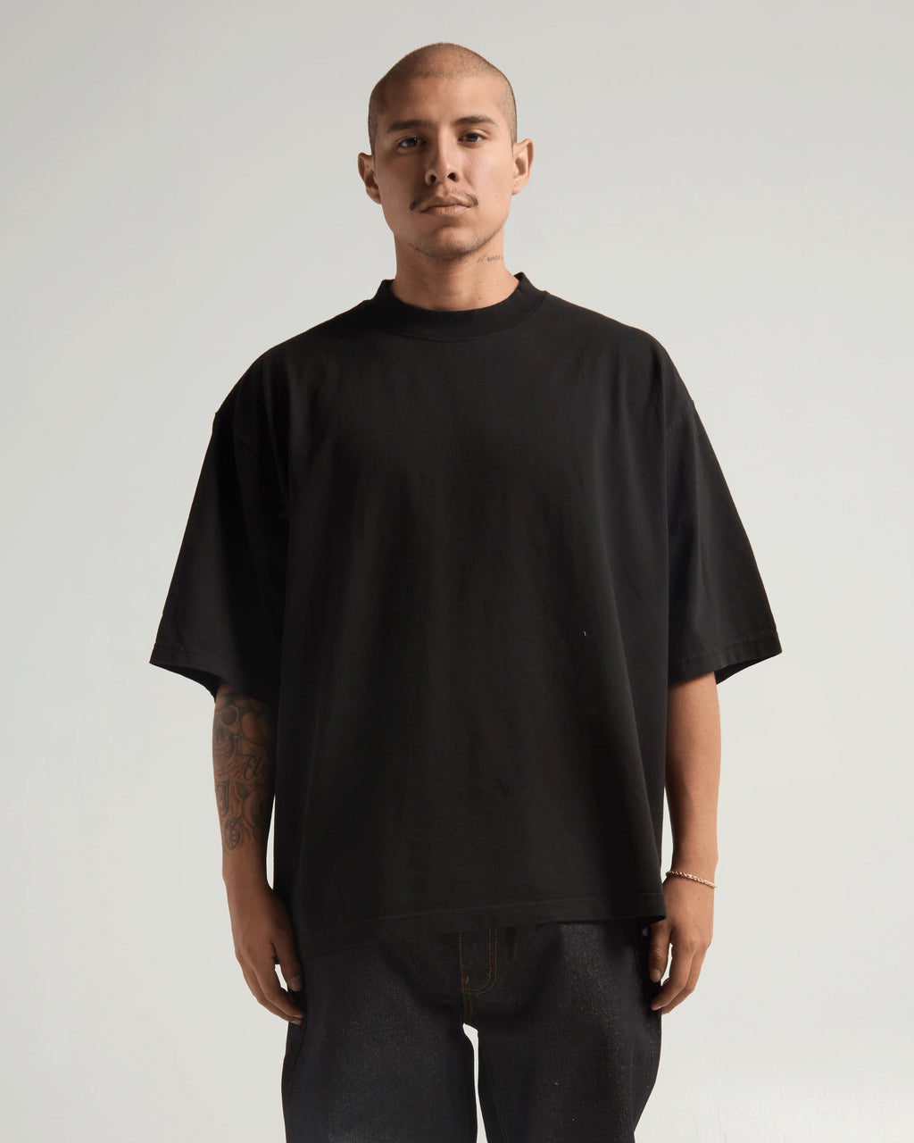 (Bulk) Custom Black Drop Shoulder