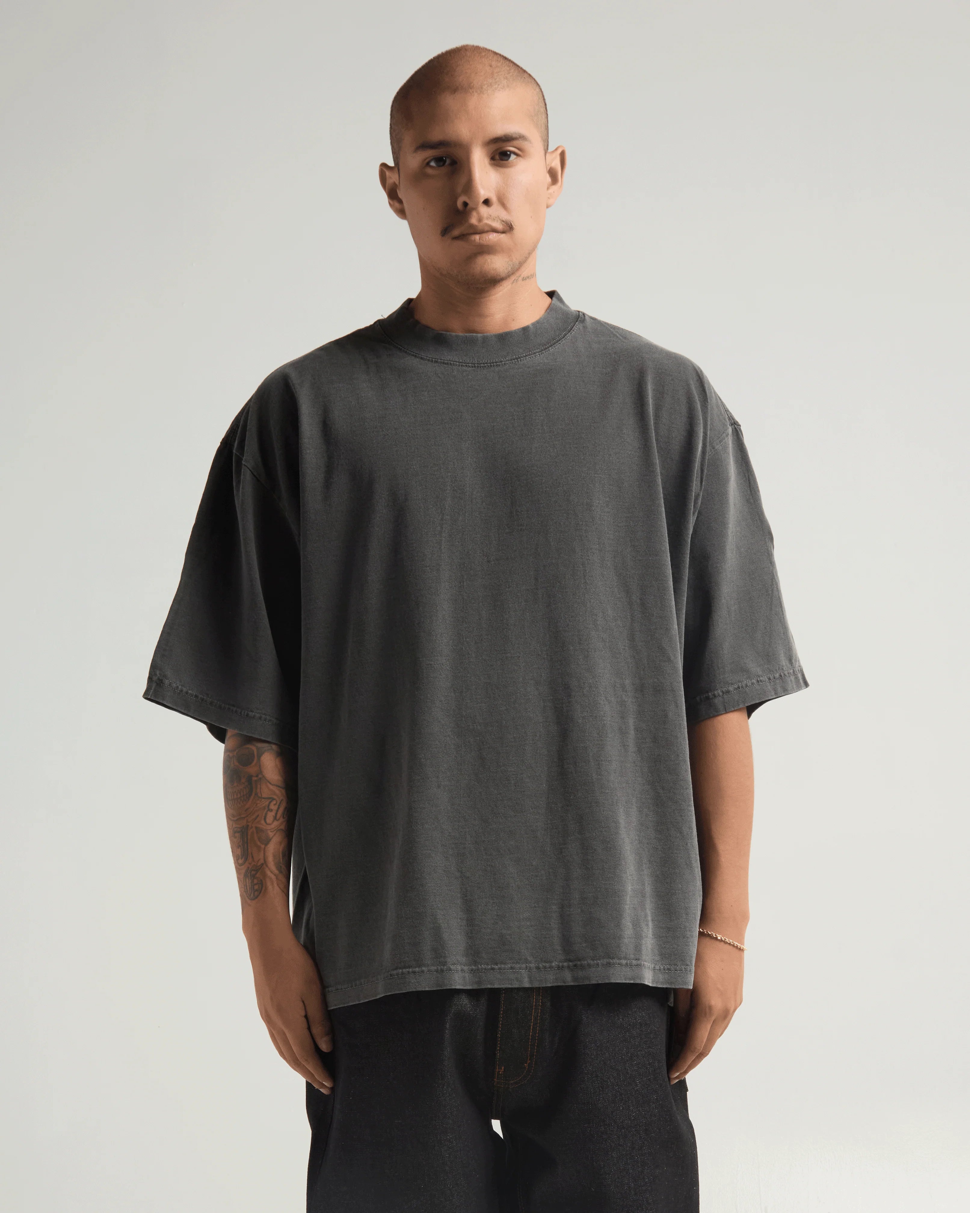 Custom Grey Drop Shoulder Tee