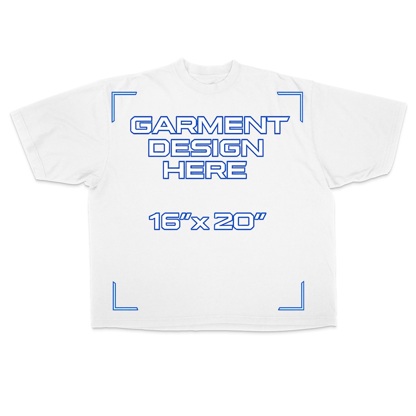 Custom White Drop Shoulder Tee