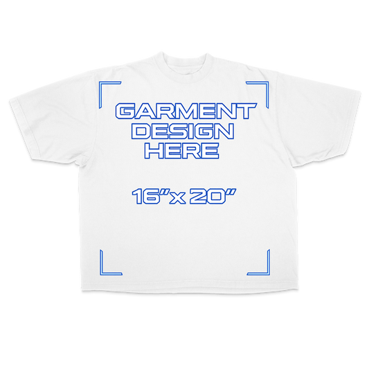 Custom White Drop Shoulder Tee