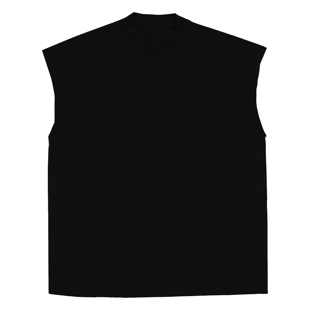(Bulk) Custom Black Sleeveless Tee