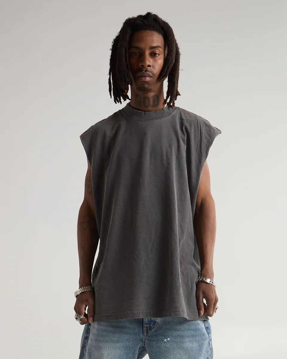 Custom Grey Sleeveless Tee
