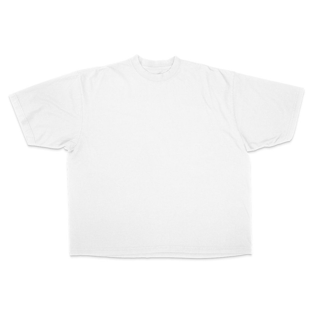 Custom White Drop Shoulder Tee