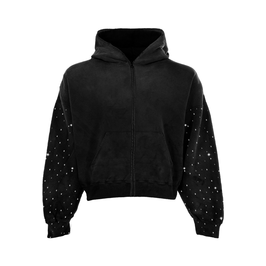 Custom Rhinestone Zip