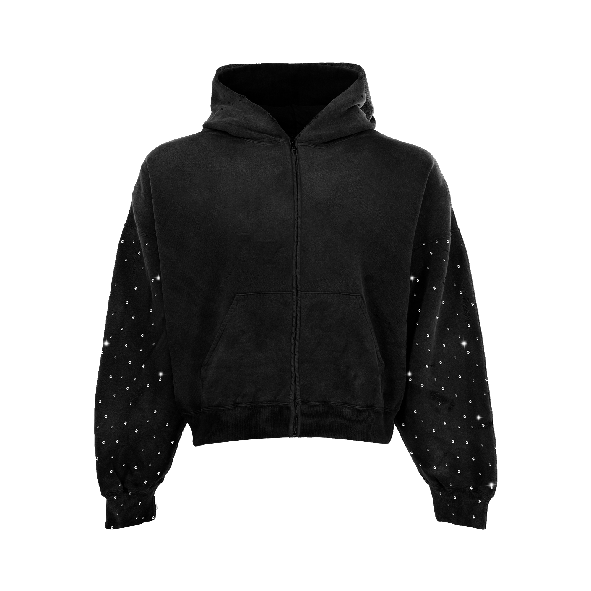 Custom Rhinestone Zip