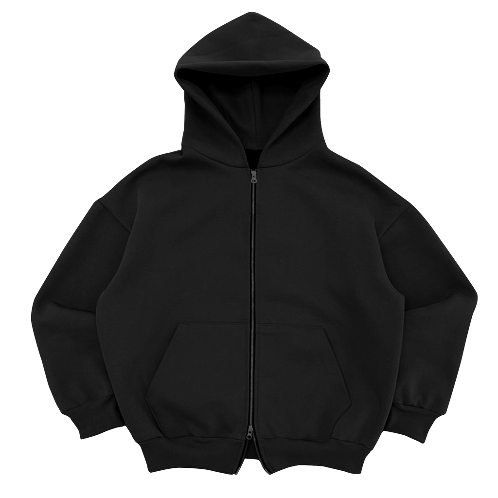 Custom Black Double Zip Up