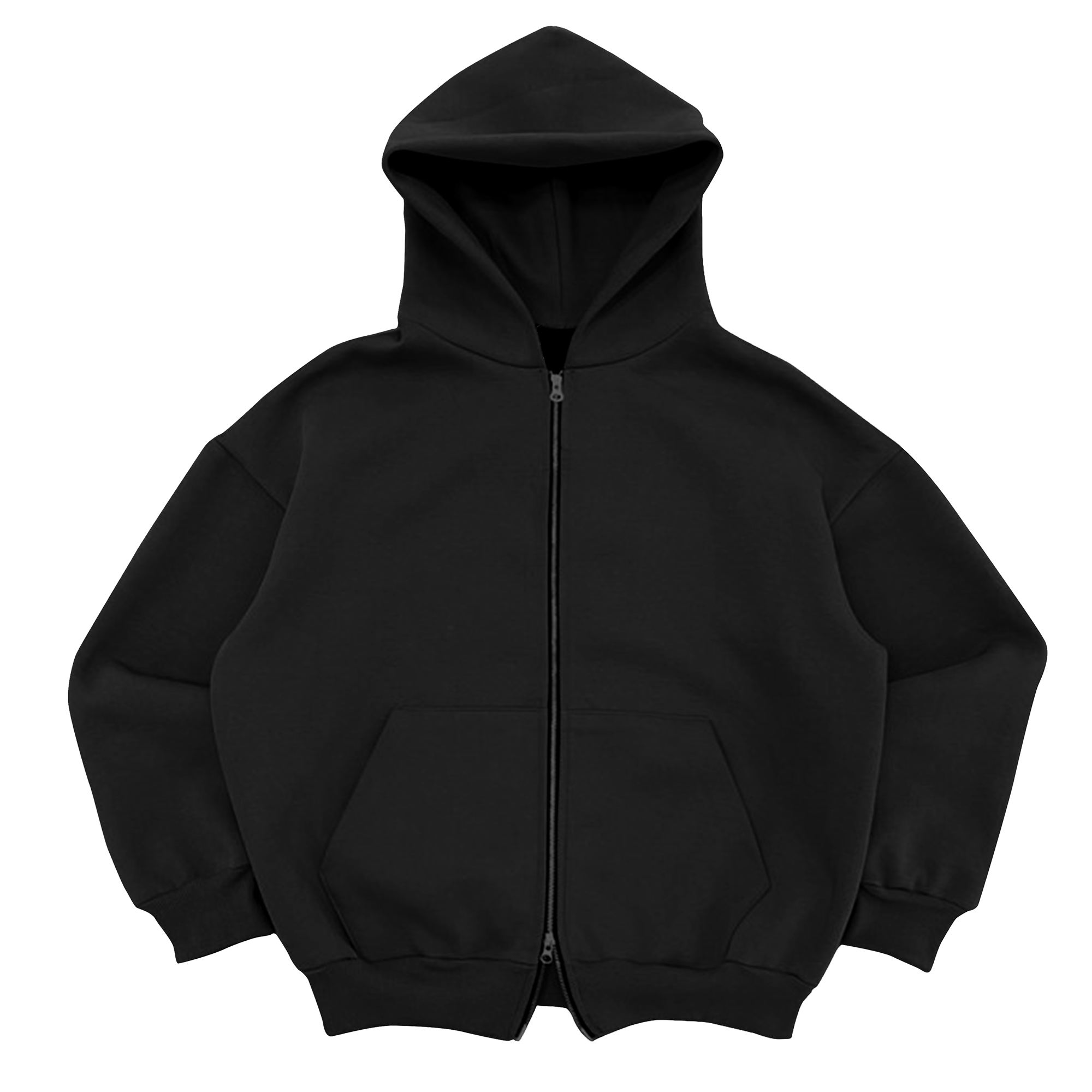 Custom Black Double Zip Up